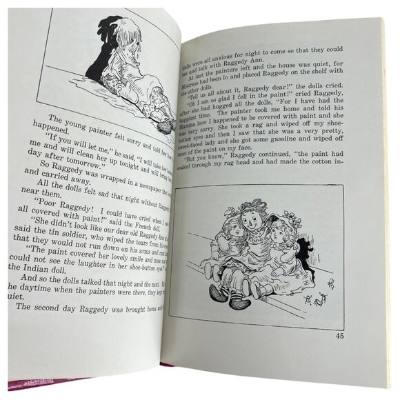 Raggedy Ann Stories Hardcover Book By Johnny Gruelle 1955 Book Club Edition - Picture 9 of 9